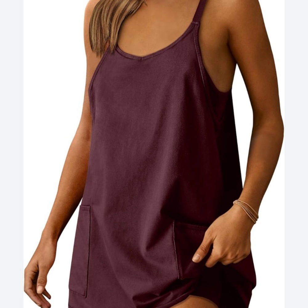 Women's Burgundy Sleepwear Tank Top
